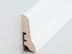 Holz Sockelleiste Klassisch 20 x 60 mm Esche weiß