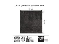 Modulyss Schlingen-Teppichfliese Pixel 965
