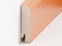 Holz Sockelleiste Rund Buche gedämpft 20 x 80 mm