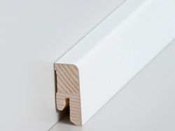 Holz Sockelleiste Cube 16 x 40 mm weiß lackiert
