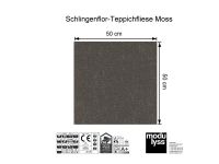 Modulyss Schlingen-Teppichfliese Moss 850