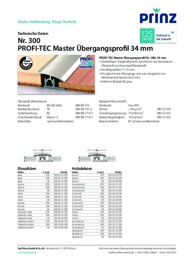 Übergangsprofil Eiche hell 41x830mm Abschlussprofil Profil Bodenleiste 3,55€/m